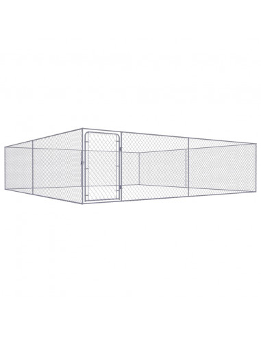 Canile da Esterno in Acciaio Zincato 4x4x1 m