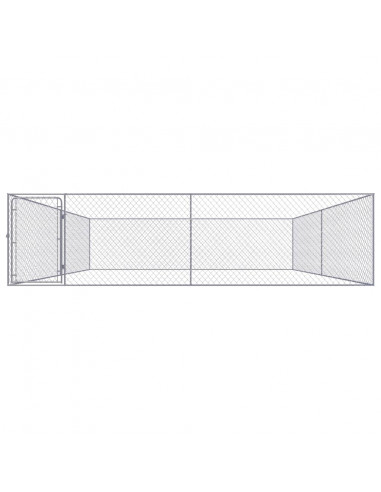 Canile da Esterno in Acciaio Zincato 4x4x1 m