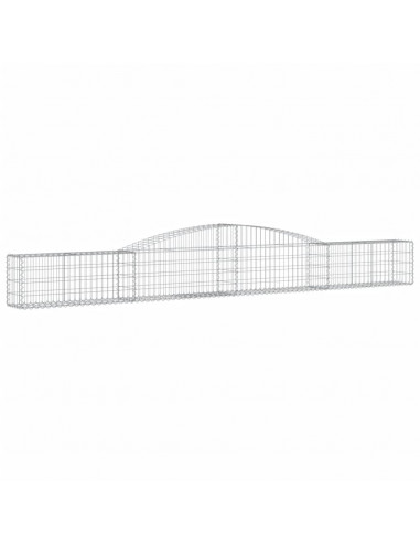 Cesti Gabbioni ad Arco 2 pz 400x30x40/60 cm Ferro Zincato