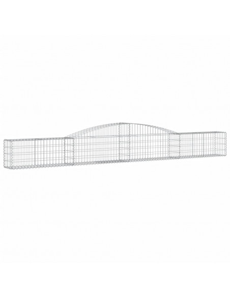 Cesti Gabbioni ad Arco 2 pz 400x30x40/60 cm Ferro Zincato