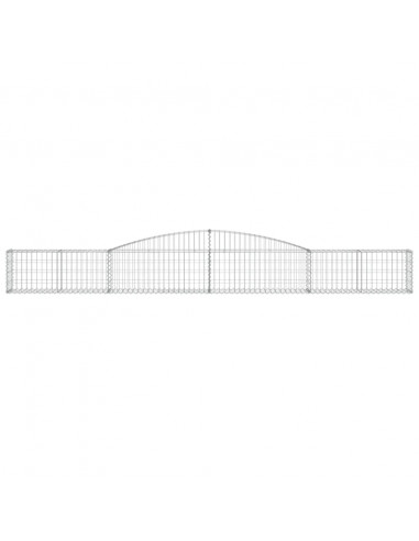 Cesti Gabbioni ad Arco 2 pz 400x30x40/60 cm Ferro Zincato