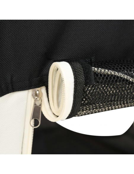 Box per Cani Pieghevole con Borsa Trasporto Nero 90x90x58 cm