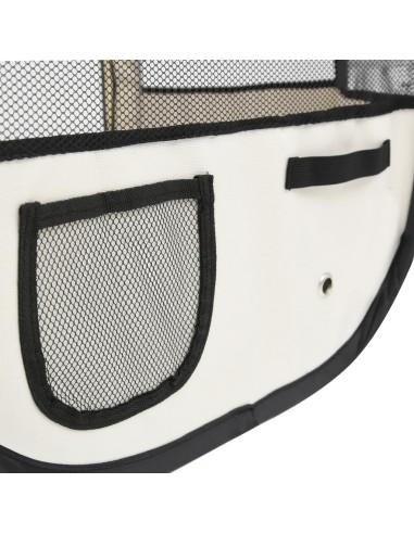 Box per Cani Pieghevole con Borsa Trasporto Rosa 90x90x58 cm