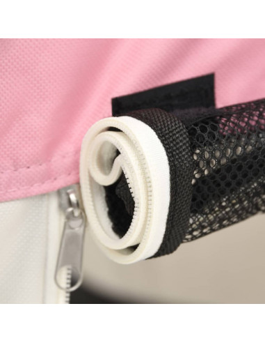 Box per Cani Pieghevole con Borsa Trasporto Rosa 145x145x61 cm
