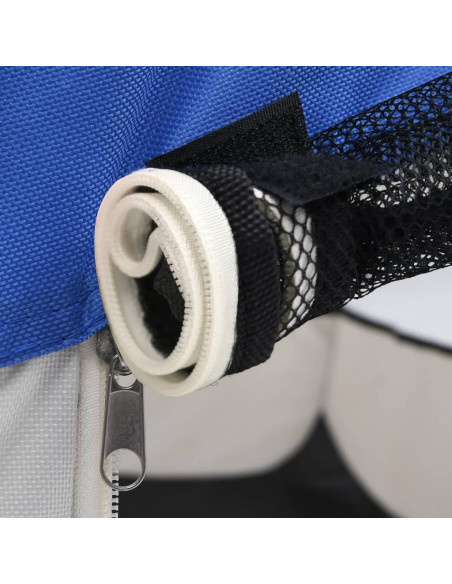 Box per Cani Pieghevole con Borsa Trasporto Blu 125x125x61 cm