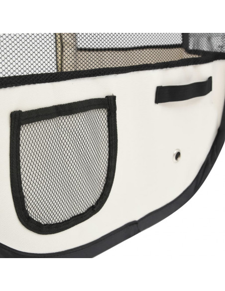 Box per Cani Pieghevole con Borsa Trasporto Blu 145x145x61 cm