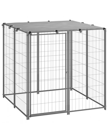 Cuccia per Cani Argento 110x110x110 cm in Acciaio