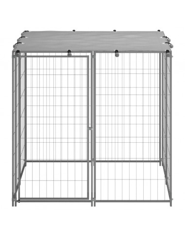 Cuccia per Cani Argento 110x110x110 cm in Acciaio