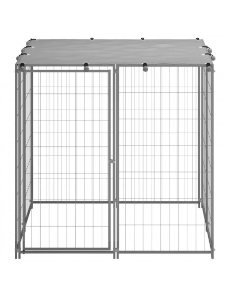 Cuccia per Cani Argento 110x110x110 cm in Acciaio