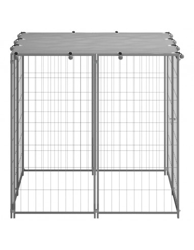 Cuccia per Cani Argento 110x110x110 cm in Acciaio