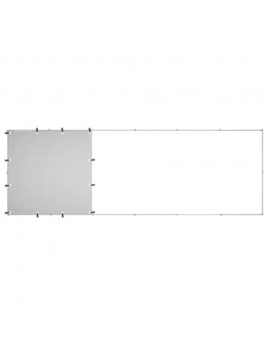 Gabbia per Cani Argento 330x110x110 cm in Acciaio