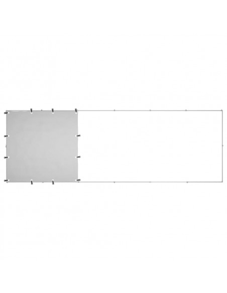 Gabbia per Cani Argento 330x110x110 cm in Acciaio