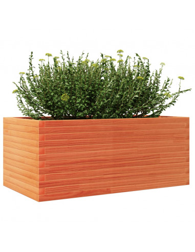 Fioriera Giardino Marrone Cera 110x60x46 cm Legno Massello Pino