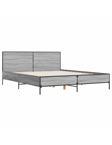 Giroletto Grigio Sonoma 135x190 cm in Legno Multistrato Metallo