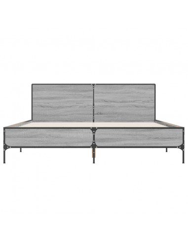 Giroletto Grigio Sonoma 135x190 cm in Legno Multistrato Metallo