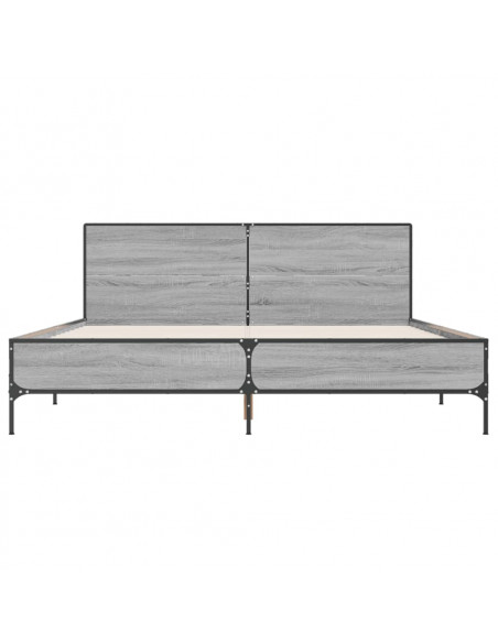 Giroletto Grigio Sonoma 135x190 cm in Legno Multistrato Metallo