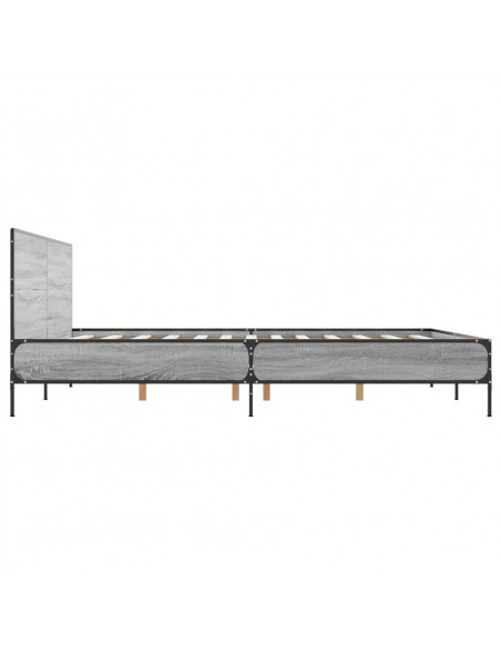 Giroletto Grigio Sonoma 135x190 cm in Legno Multistrato Metallo