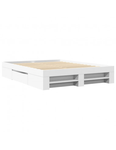 Giroletto senza Materasso Bianco 160x200cm in Legno Multistrato