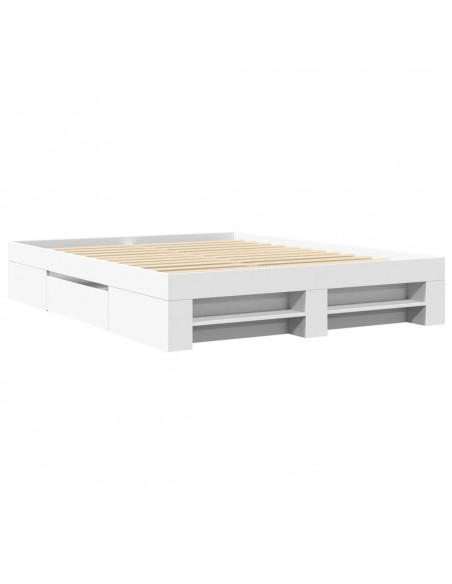 Giroletto senza Materasso Bianco 160x200cm in Legno Multistrato