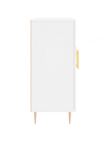 Credenza Bianca 90x34x80 cm in Legno Multistrato