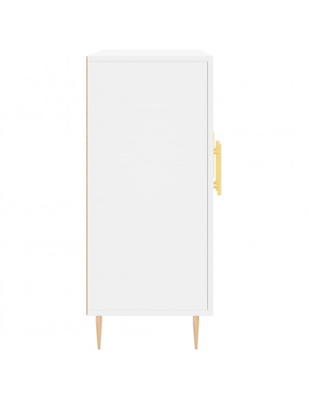 Credenza Bianca 90x34x80 cm in Legno Multistrato