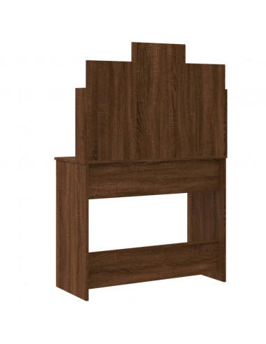 Toeletta con Luci LED Rovere Marrone 96x40x142 cm