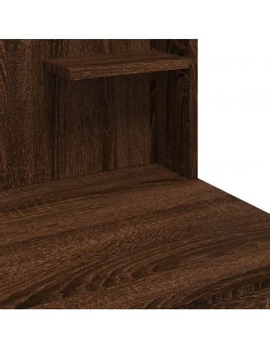 Toeletta con Luci LED Rovere Marrone 96x40x142 cm