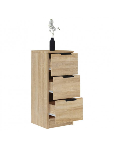 Credenze 2 pz Rovere Sonoma 30x30x70 cm in Legno Multistrato