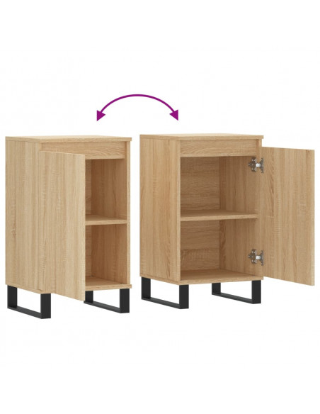 Credenze 2 pz Rovere Sonoma 40x35x70 cm in Legno Multistrato