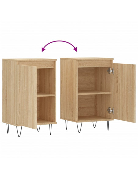 Credenze 2 pz Rovere Sonoma 40x35x70 cm in Legno Multistrato