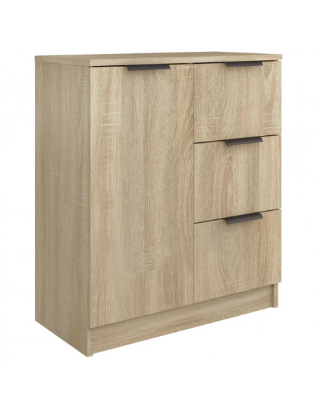 Credenze 2 pz Rovere Sonoma 60x30x70 cm in Legno Multistrato
