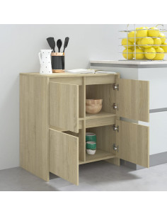 Credenze 2 pz Rovere Sonoma 70x41x75 cm in Truciolato