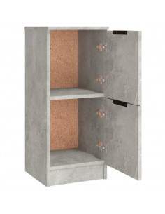 Credenze 3 pz Grigio Cemento in Legno Multistrato