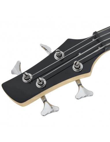 Basso Elettrico Principianti con Custodia Marrone Nero 4/4 46"