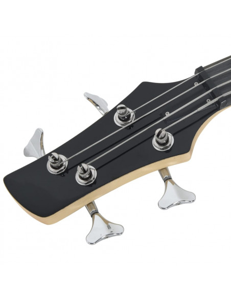 Basso Elettrico Principianti con Custodia Marrone Nero 4/4 46"