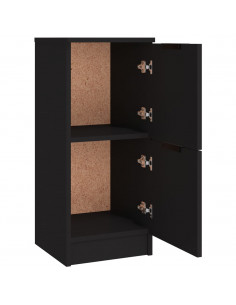 Credenze 3 pz Nere in Legno Multistrato