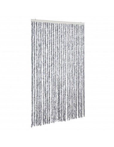 Zanzariera Bianco e Grigio 120x220 cm Ciniglia