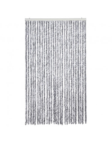 Zanzariera Bianco e Grigio 120x220 cm Ciniglia