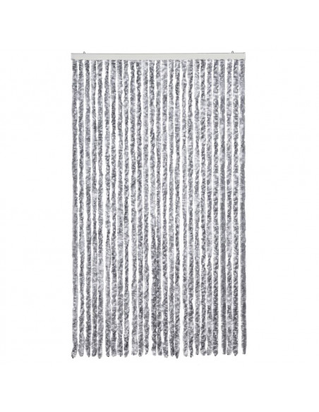 Zanzariera Bianco e Grigio 120x220 cm Ciniglia