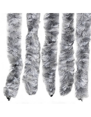 Zanzariera Bianco e Grigio 120x220 cm Ciniglia