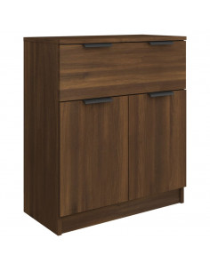 Credenze 3 pz Rovere Marrone in Legno Multistrato