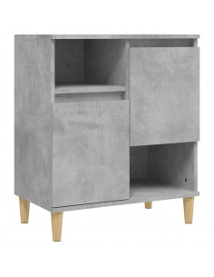 Credenze 3pz Grigio Cemento 60x35x70 cm in Legno Multistrato