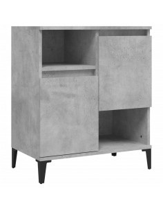 Credenze 3pz Grigio Cemento 60x35x70 cm in Legno Multistrato