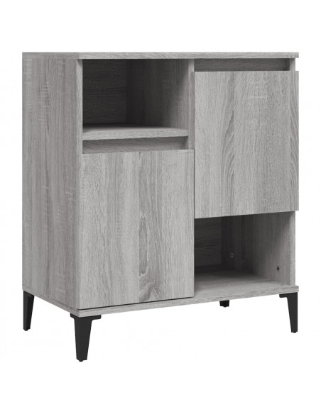 Credenze 3pz Grigio Sonoma 60x35x70 cm in Legno Multistrato