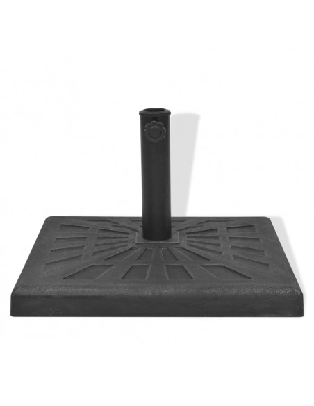 Base per Parasole Quadrata in Resina Nera 12 kg