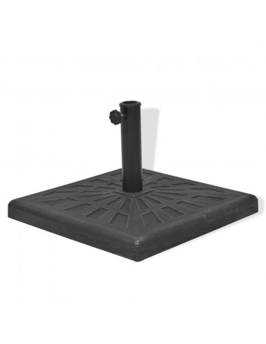 Base per Parasole Quadrata in Resina Nera 12 kg