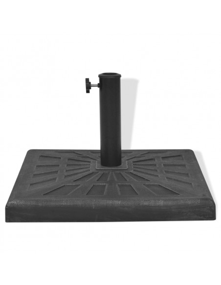 Base per Parasole Quadrata in Resina Nera 12 kg
