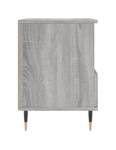 Comodino Grigio Sonoma 40x35x50 cm in Legno Multistrato 2