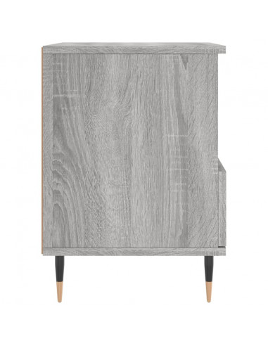 Comodino Grigio Sonoma 40x35x50 cm in Legno Multistrato