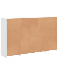 Credenze con Luci LED 3 pz Bianche in Legno Multistrato